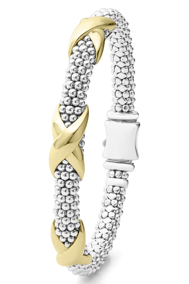 Embrace Station Bracelet, Alternate, color, METALLIC