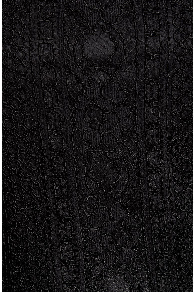 Lace Mock Neck Top, Alternate, color, BLACK