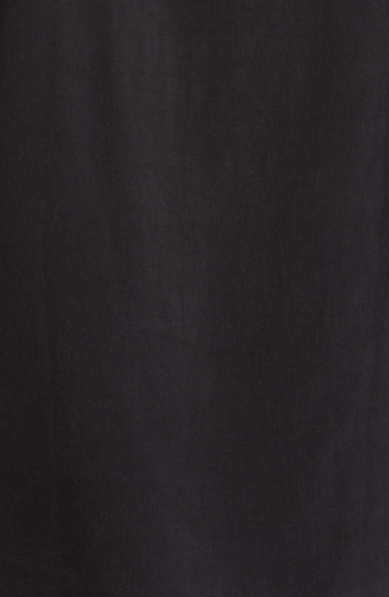 NN07 Julio 5029 Short Sleeve Lyocell & Linen Button-Up Camp Shirt, Alternate, color, Black