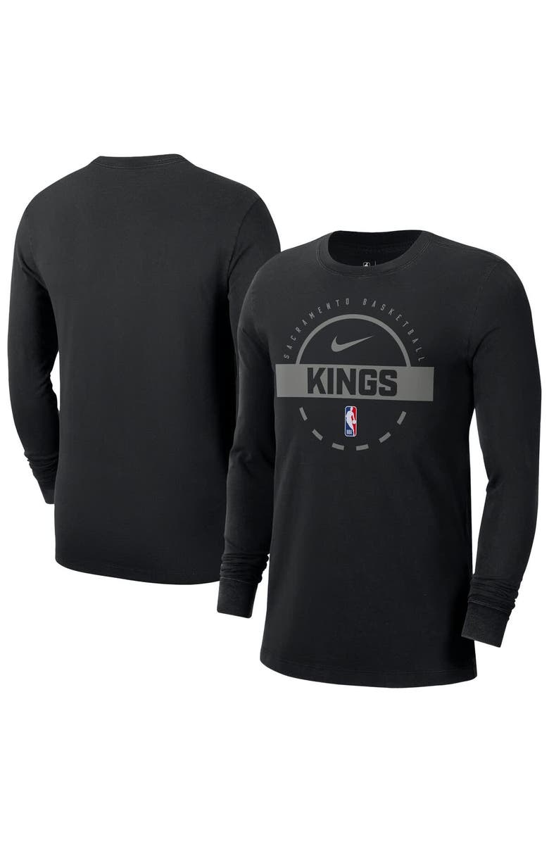 Nike Men's Nike  Black Sacramento Kings Authentic Long Sleeve Practice T-Shirt, Main, color, Black