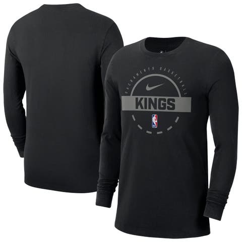 Men's Nike  Black Sacramento Kings Authentic Long Sleeve Practice T-Shirt