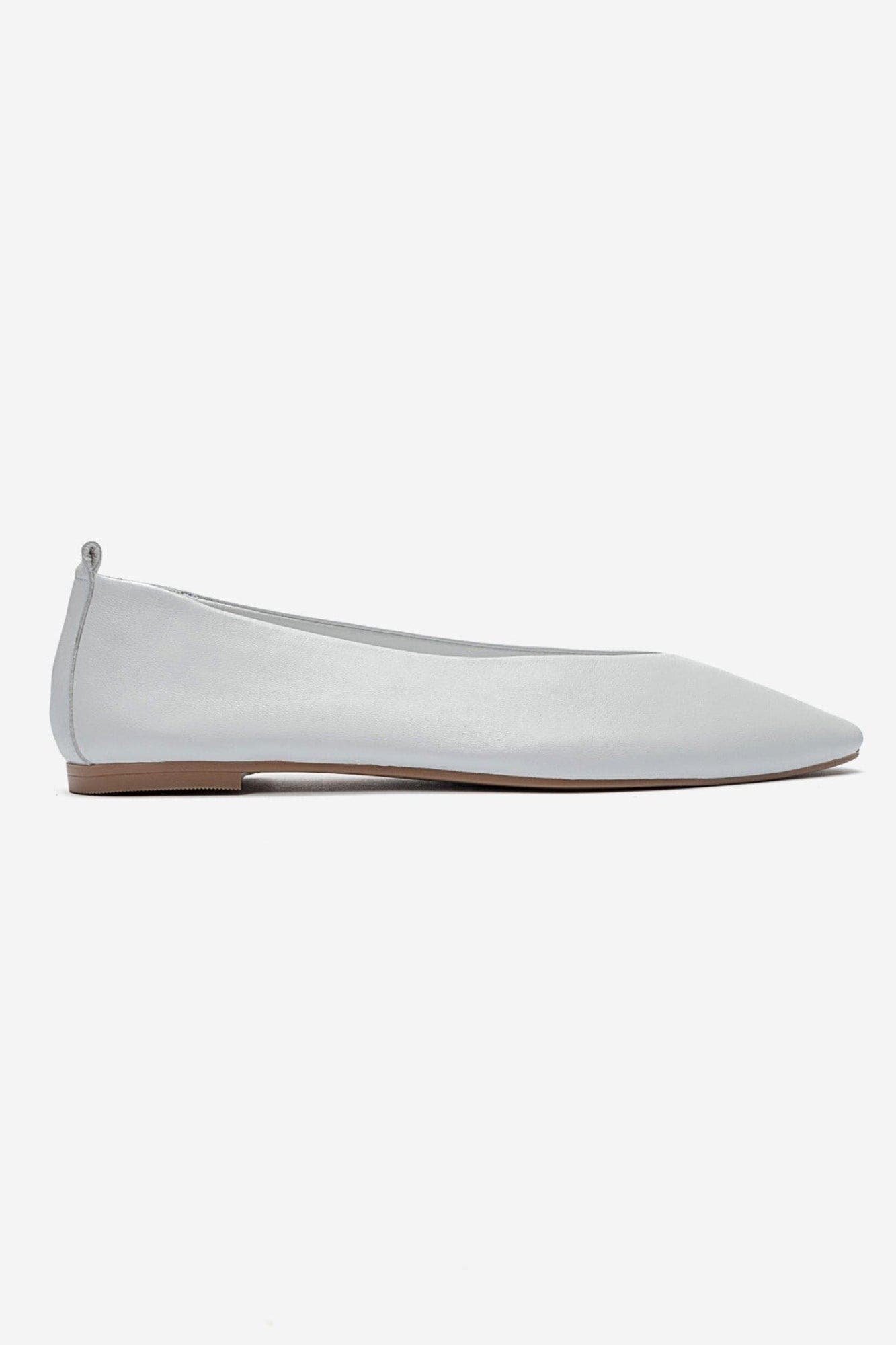 Jenas Leather Ballet Flat, Alternate, color, White