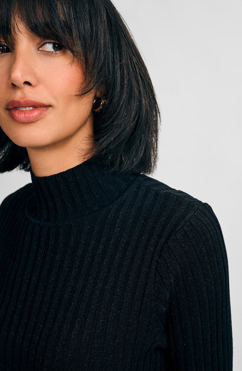 Isaac Mizrahi New York Mock Neck Poor Boy Sweater, Alternate, color, 