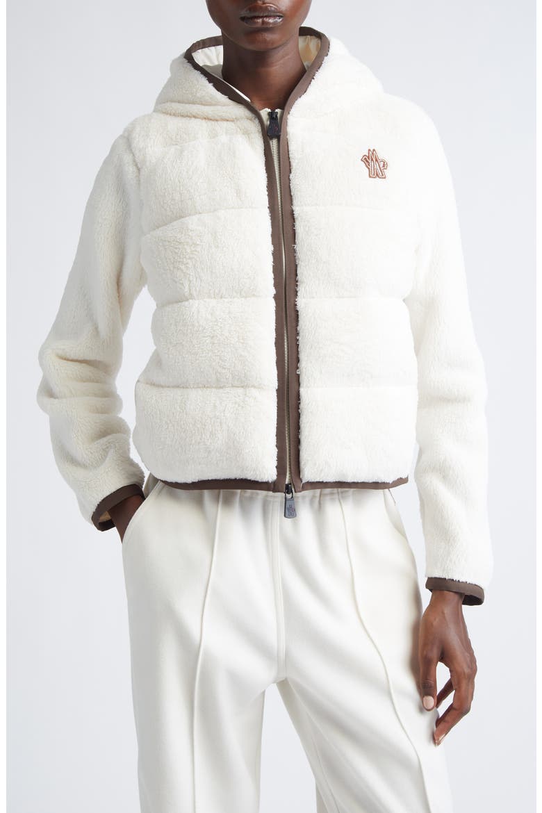 Hooded Polartec® Zip Down Jacket, Main, color, WHITE