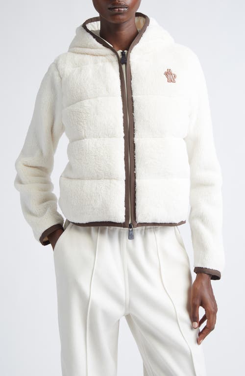 Moncler Grenoble Hooded Polartec® Zip Down Jacket in White  product
