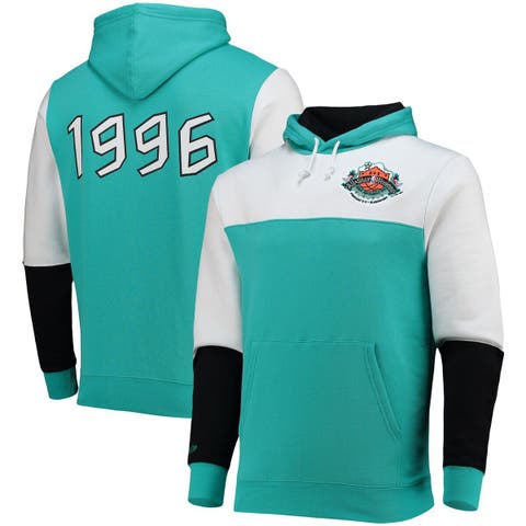 Men's Mitchell & Ness Teal NBA Hardwood Classics 1996 All-Star Game Colorblock Fusion Pullover Hoodie