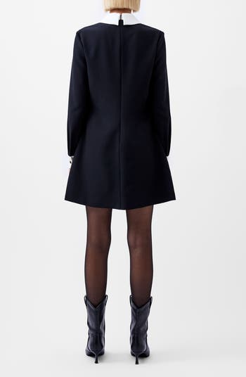Echo Collared Long Sleeve Shift Dress