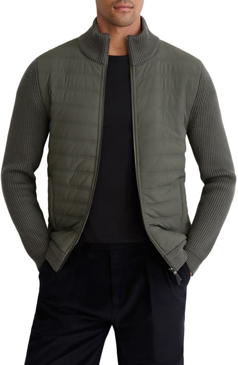 Townsend Hybrid Quilted & Rib Zip Jacket