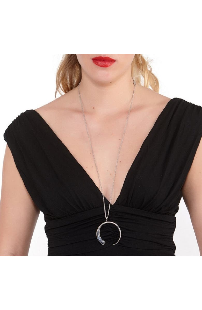 Lucy Quartermaine Large Luna Pendant, Alternate, color, Sterling Silver