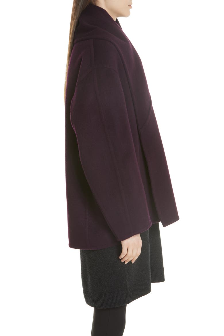 Reversible Shawl Collar Coat, Alternate, color, DARK MULBERRY