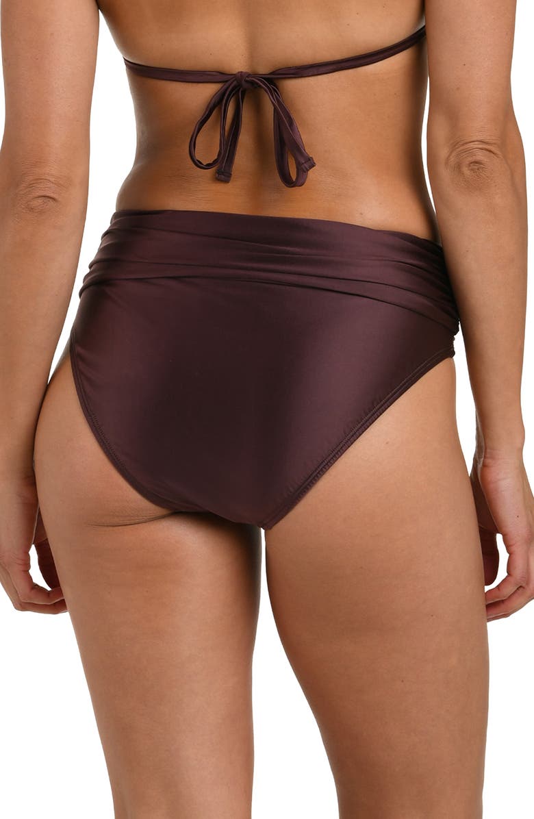 La Blanca Earth Twisted Bikini Bottoms, Alternate, color, Truffle