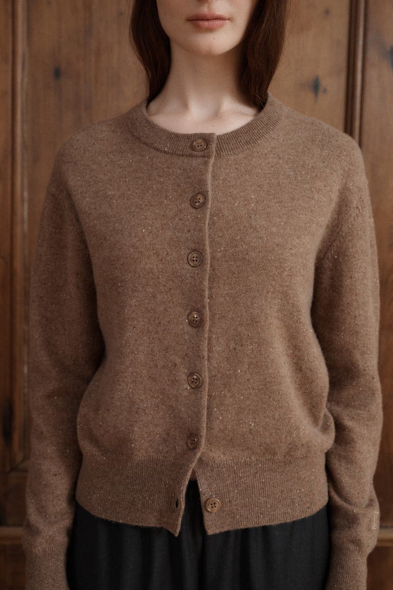 Agatha Cashmere Cardigan, Alternate, color, Toasted Walnut