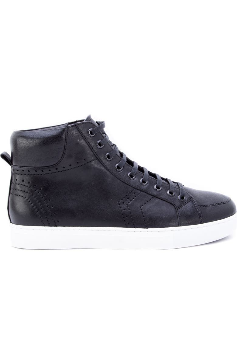 Zanzara Uglow Perforated High Top Leather Sneaker, Alternate, color,