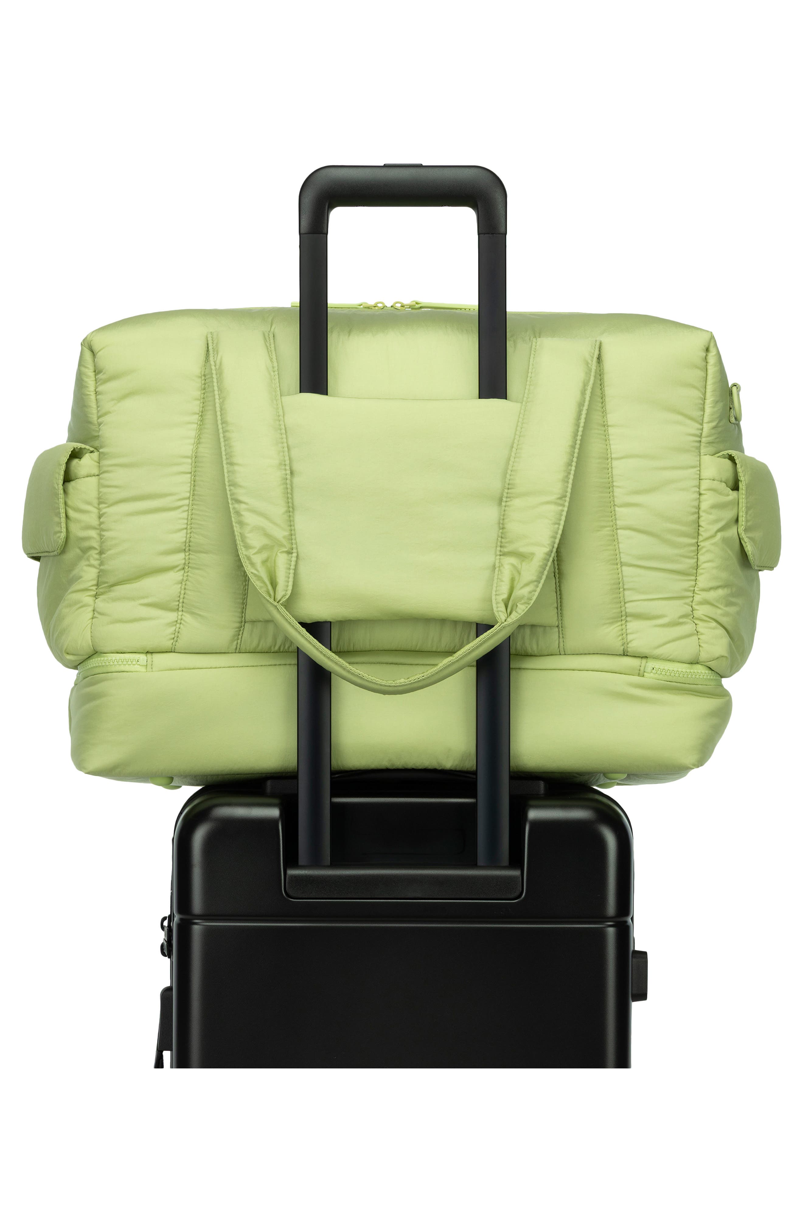 CALPAK Weekender Recycled Nylon Diaper Duffel Bag, Alternate, color, Lime