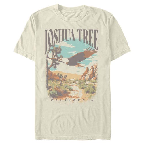 Lost Gods Retro Joshua Tree Eagle Scene Graphic T-shirt In Ivory