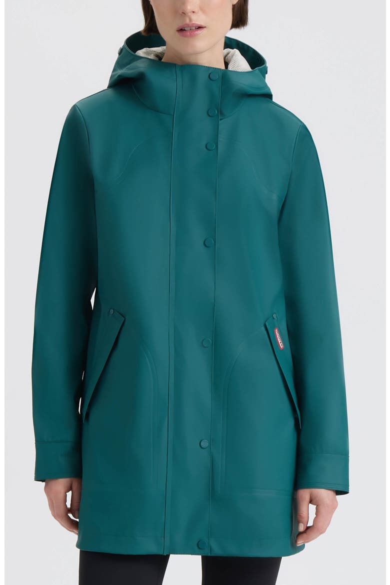 Acacia Rubberized Water-Repellent Rain Jacket, Main, color, DEEP OCEAN