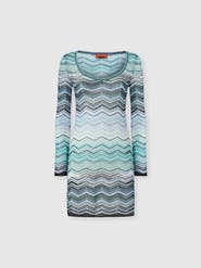 Missoni Mini Dress In Viscose Chevron Lamé With Sequins