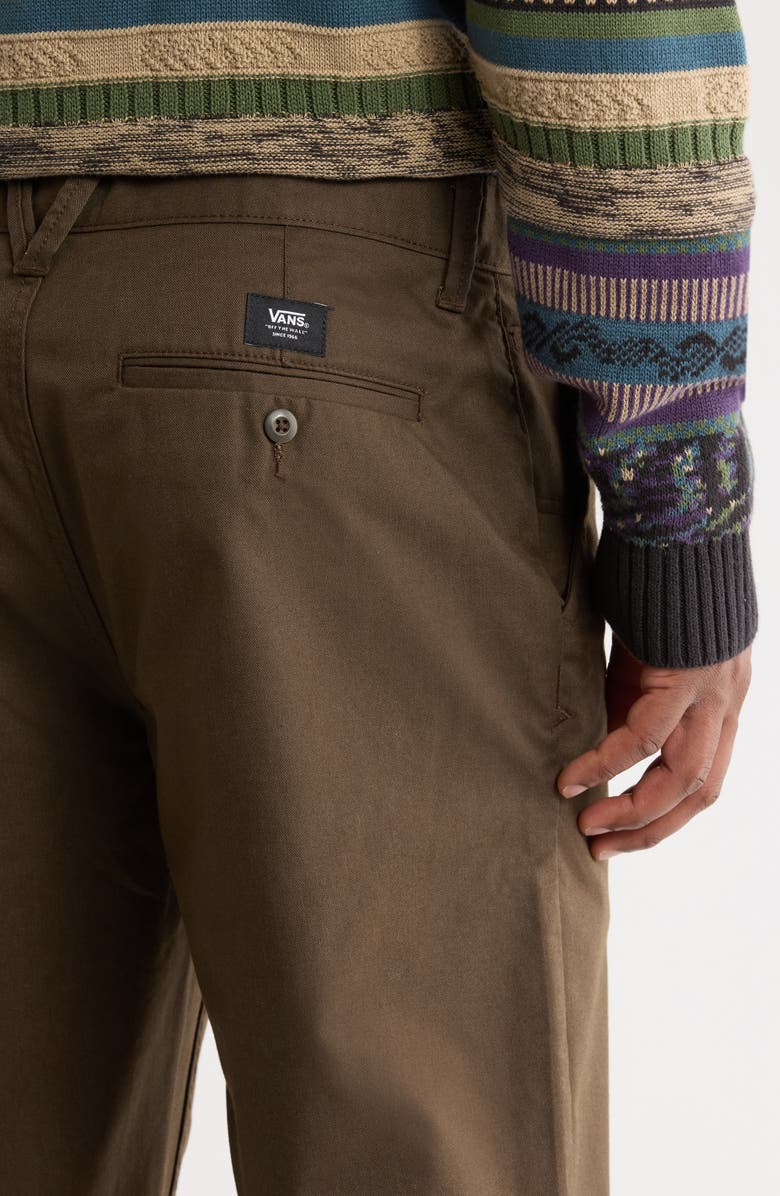 Vans Authentic Relaxed Stretch Chinos, Alternate, color, Coal Brown