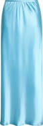 LESET Barb Satin Midi Skirt