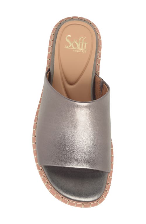 Söfft Noble Ii Slide Sandal In Dark Pewter
