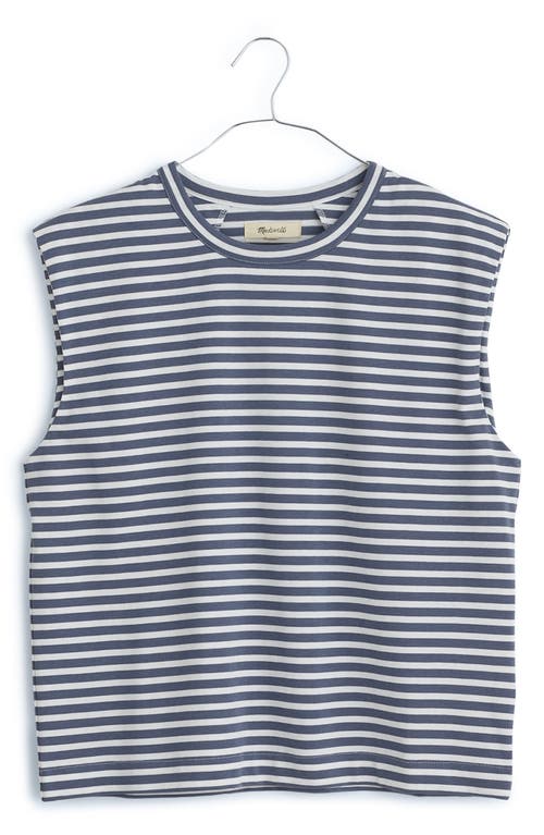 MADEWELL MADEWELL STRIPE STRUCTURED MUSCLE TEE 