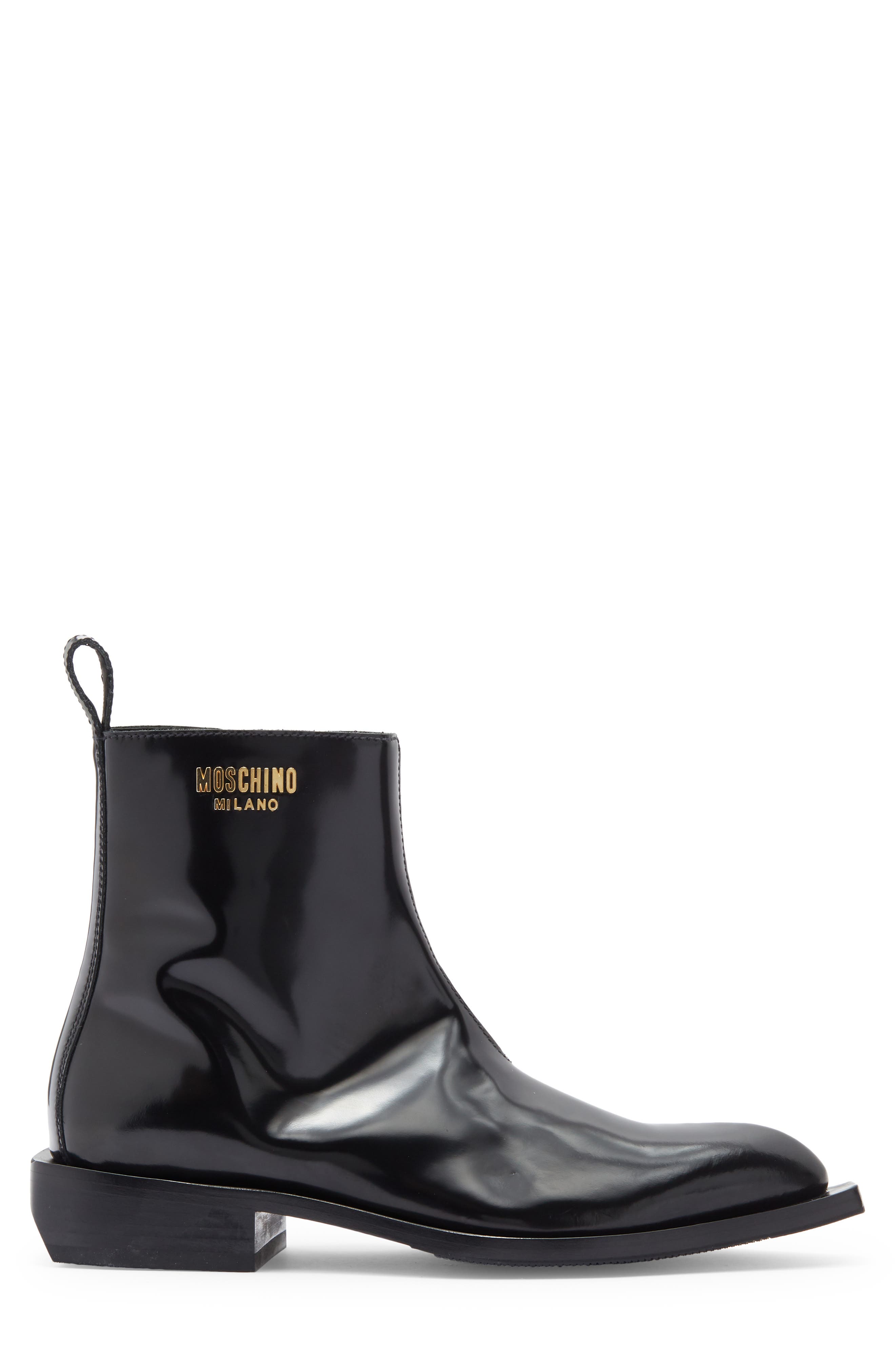 Moschino Logo Lettering Boot, Alternate, color, 