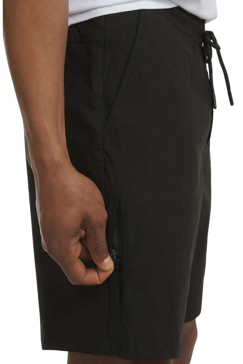 Riker Tech Shorts, Alternate, color, BLACK