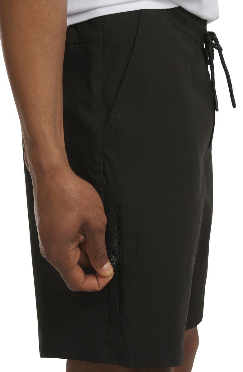 DKNY SPORTSWEAR Riker Tech Shorts, Alternate, color, Black