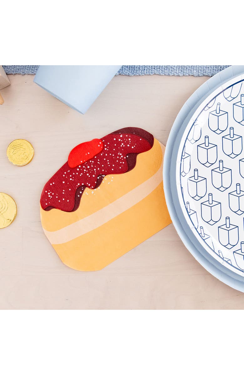 Jollity & Co. Sufganiyah Judica Large Napkins, Alternate, color, Assorted Pre-Pack