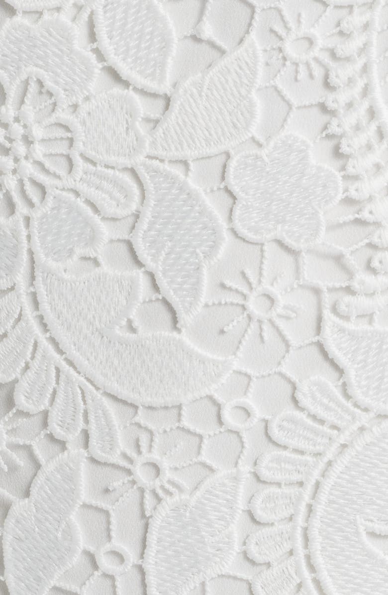 Milly Garden Lace Sleeveless Minidress, Alternate, color, White