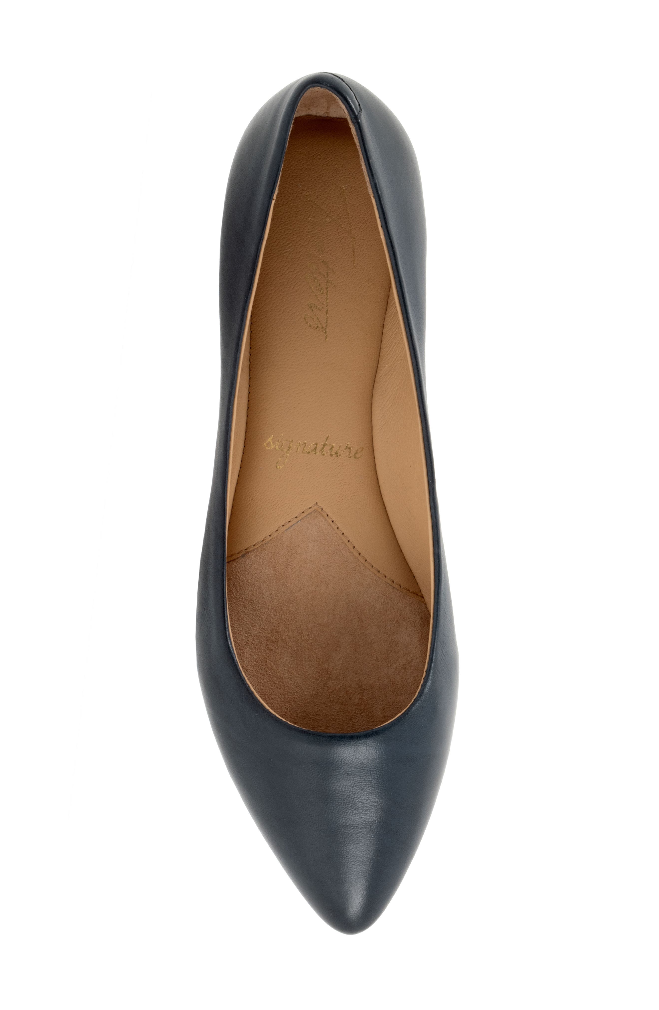 Trotters Estee Ballet Flat, Alternate, color, Navy
