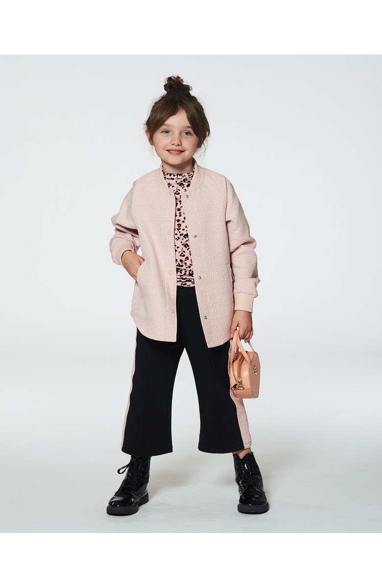 Deux par Deux Girl's Quilted Long Sleeve Overshirt Light Pink, Alternate, color, 