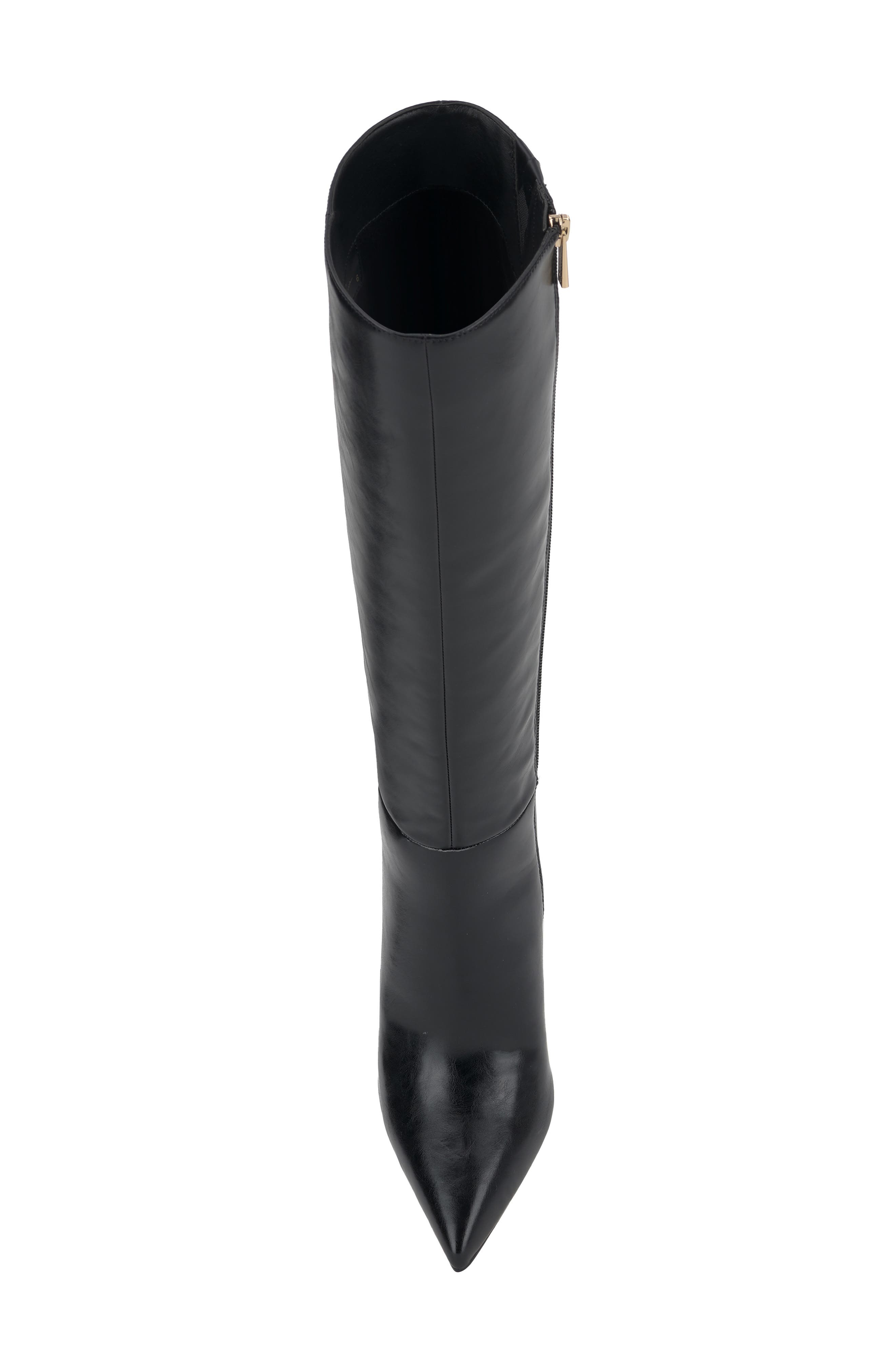 Dilea Faux Leather Knee High Boot, Alternate, color, BLACK