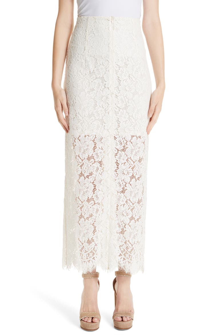 Jerome Lace Skirt, Main, color, WHITE