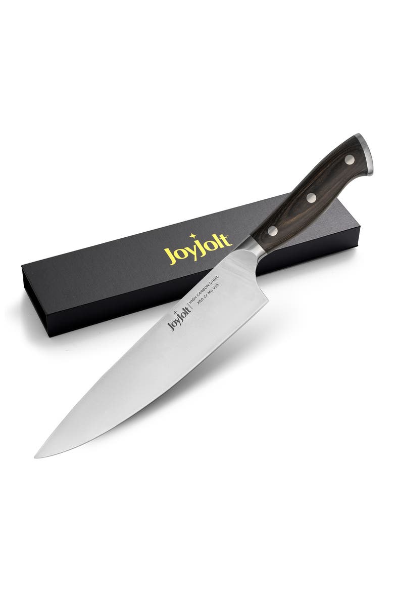 8" Stainless Steel Chef Knife, Alternate, color, SILVER/ BLACK