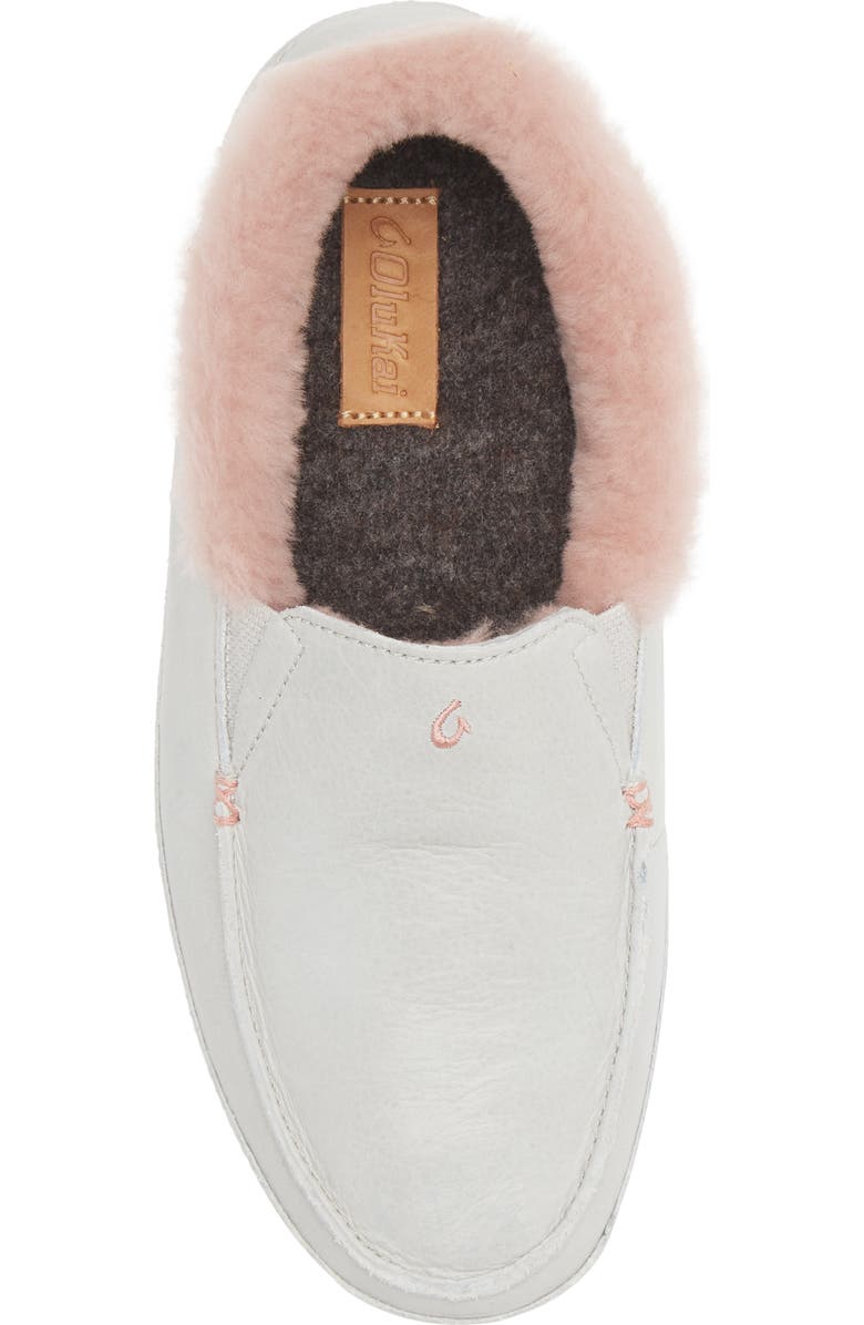 OluKai Ku'una Genuine Shearling Slipper, Alternate, color, Mist Grey/ Mist Grey