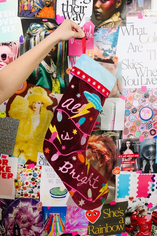 Furbish Embroidered Stocking In All Is Bright