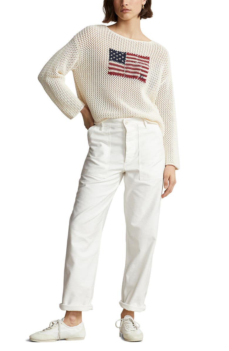 Polo Ralph Lauren Patchwork Flag Sweater, Alternate, color, 