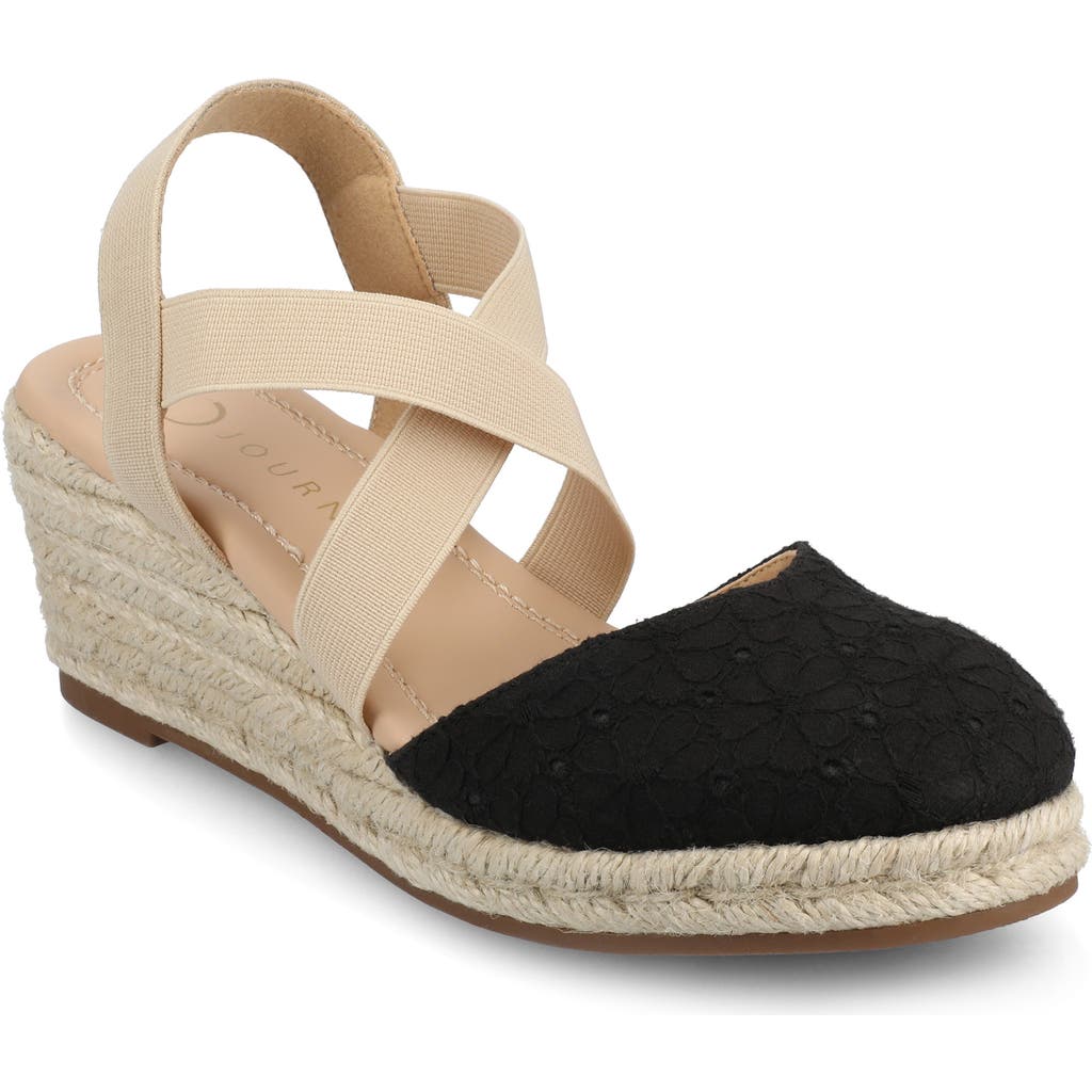 Shop Journee Collection Ashlee Espadrille Wedge Pump In Black