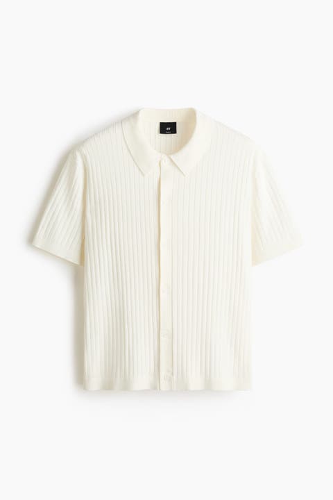Regular Fit Rib-knit Shirt