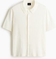 H&M Regular Fit Rib-knit Shirt