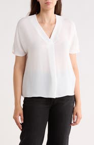 ELIE ELIE TAHARI V-Neck Short Sleeve Top