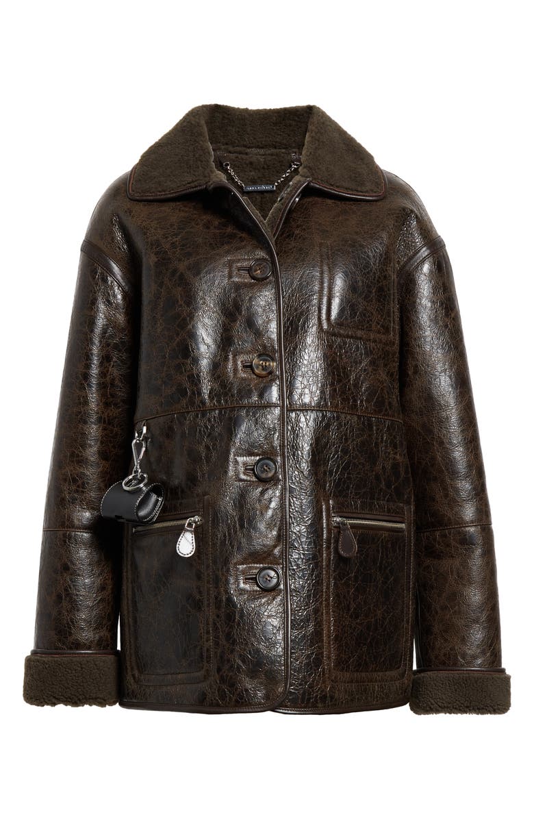 Saks Potts Ada Genuine Shearling Reversible Jacket, Alternate, color, 