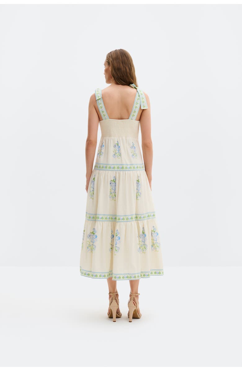 Malina Stefania Midi Dress, Alternate, color, Pastel Floral Vanilla