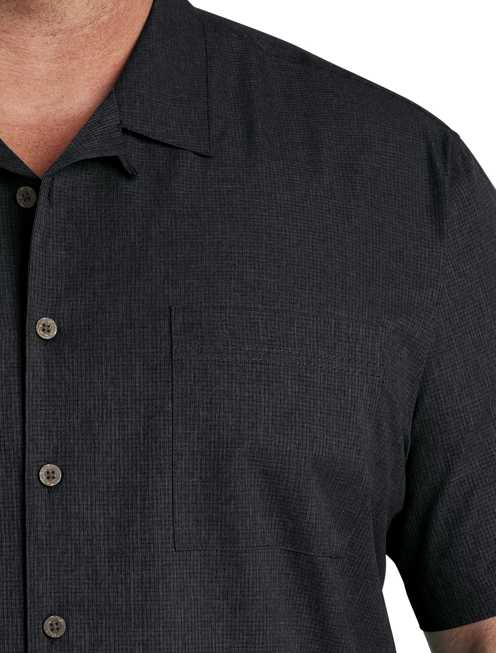 Big & Tall Solid Camp Shirt - image 2