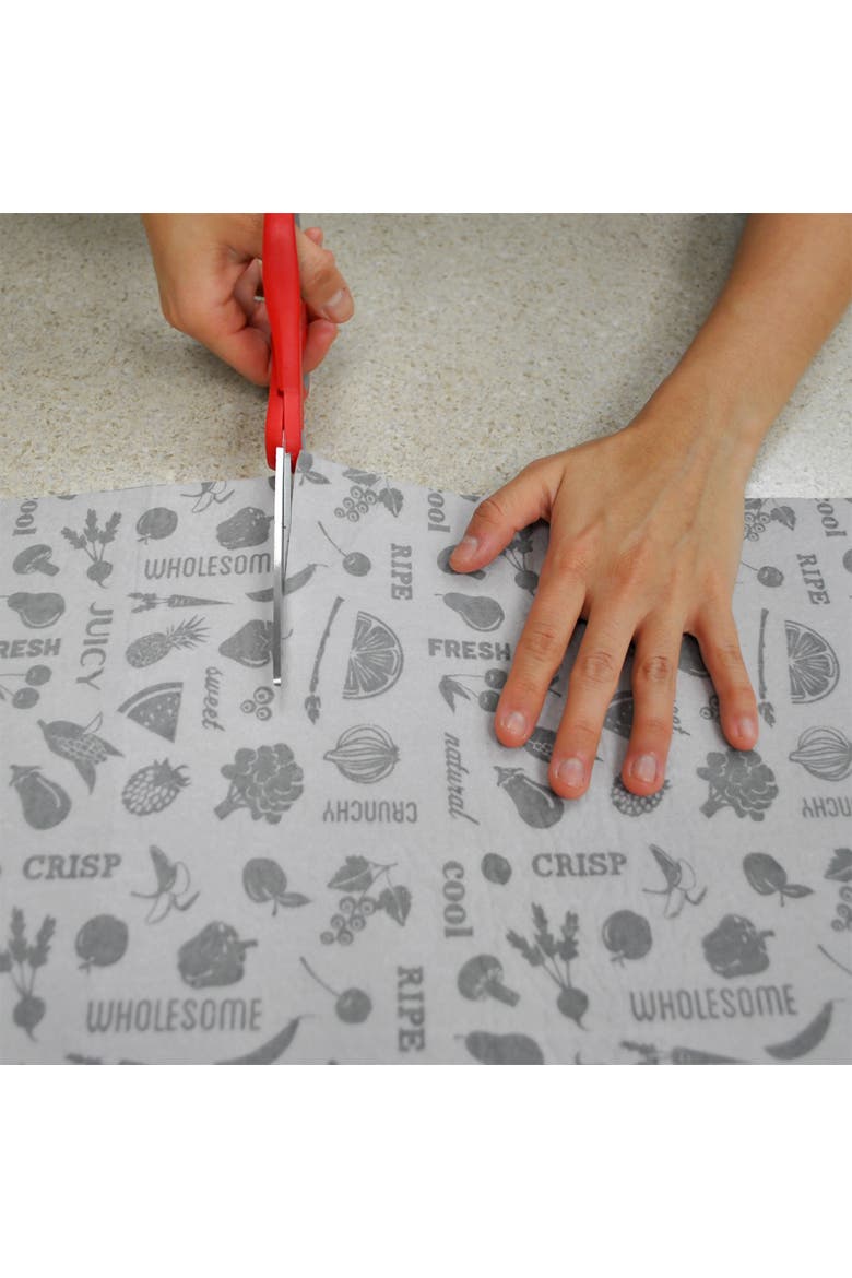 Reusable Fridge Liner Set/6, Alternate, color, Gray Herringbone