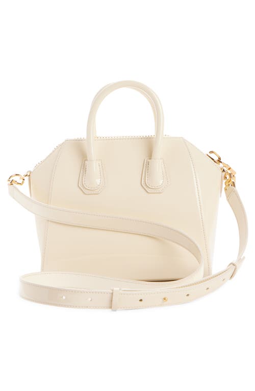 Givenchy Mini Antigona Patent Leather Satchel In 156-cream
