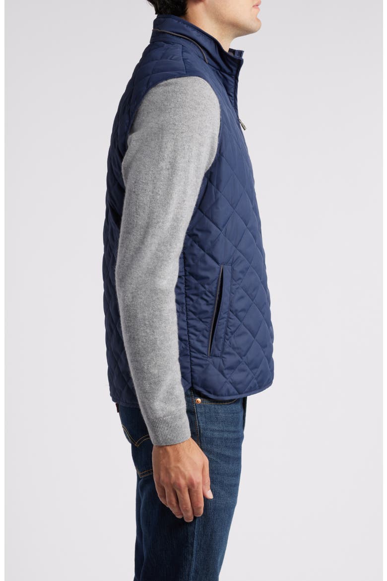 Essex Water Resistant Quilted Vest, Alternate, color, NAVY