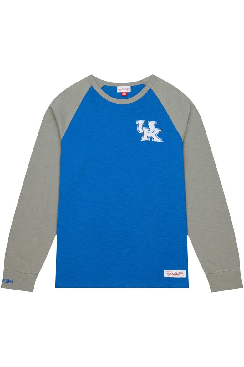 Men's Mitchell & Ness Royal Kentucky Wildcats Legendary Slub Raglan Long Sleeve T-Shirt, Alternate, color, Royal