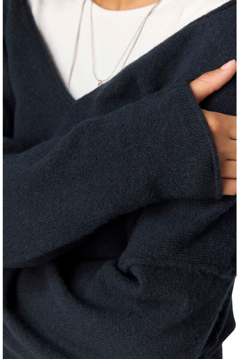 See Me V-Neck Pullover Sweater, Alternate, color, BLACK